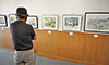 恵庭市立図書館で第４回空の会「水彩画展」